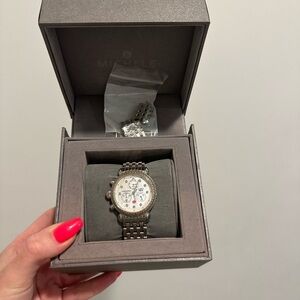 Michele Diamond Round Watch